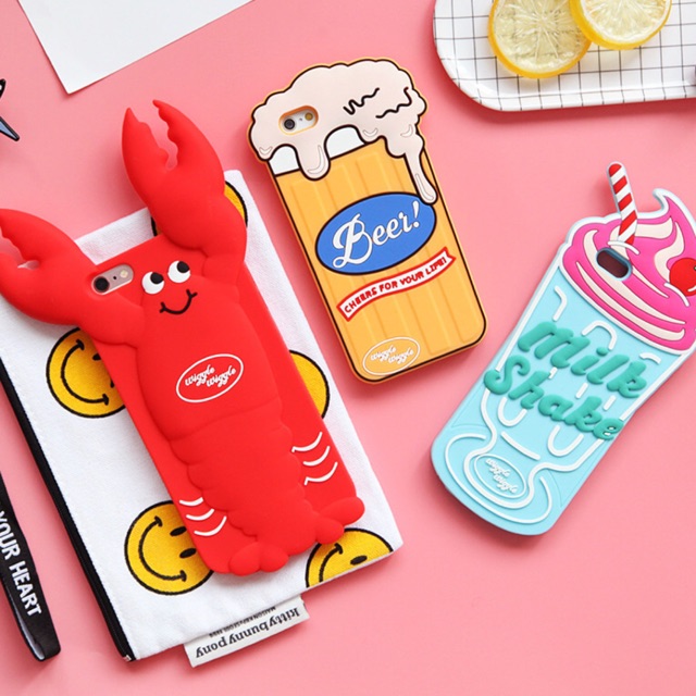 Wiggle wiggle crab / milkshake 3d rubber case iphone 7
