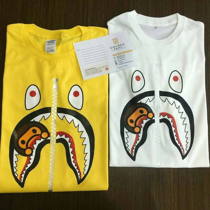 Bape shark tshirt /kaos bape shark /kaos branded