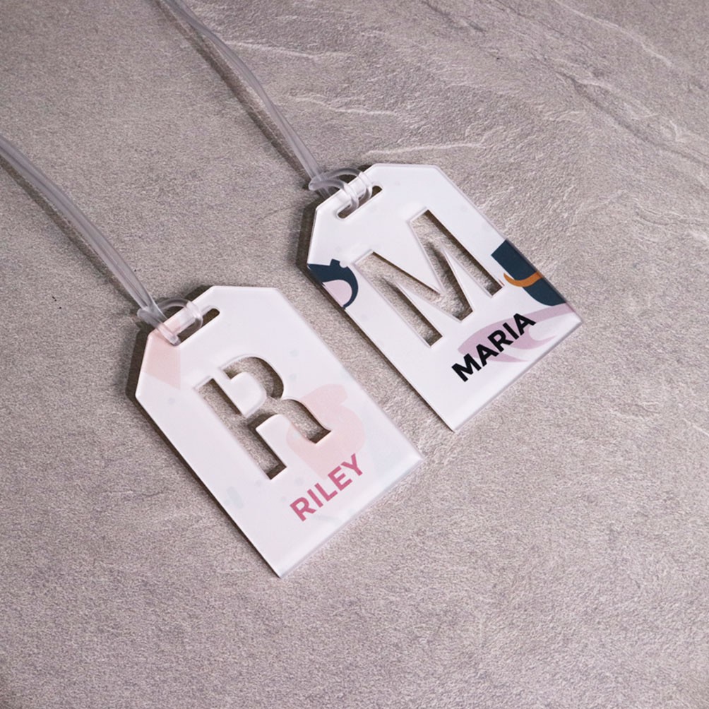 Classic Bag Tag | Terrazzo | Luggage Tag Akrilik Custom