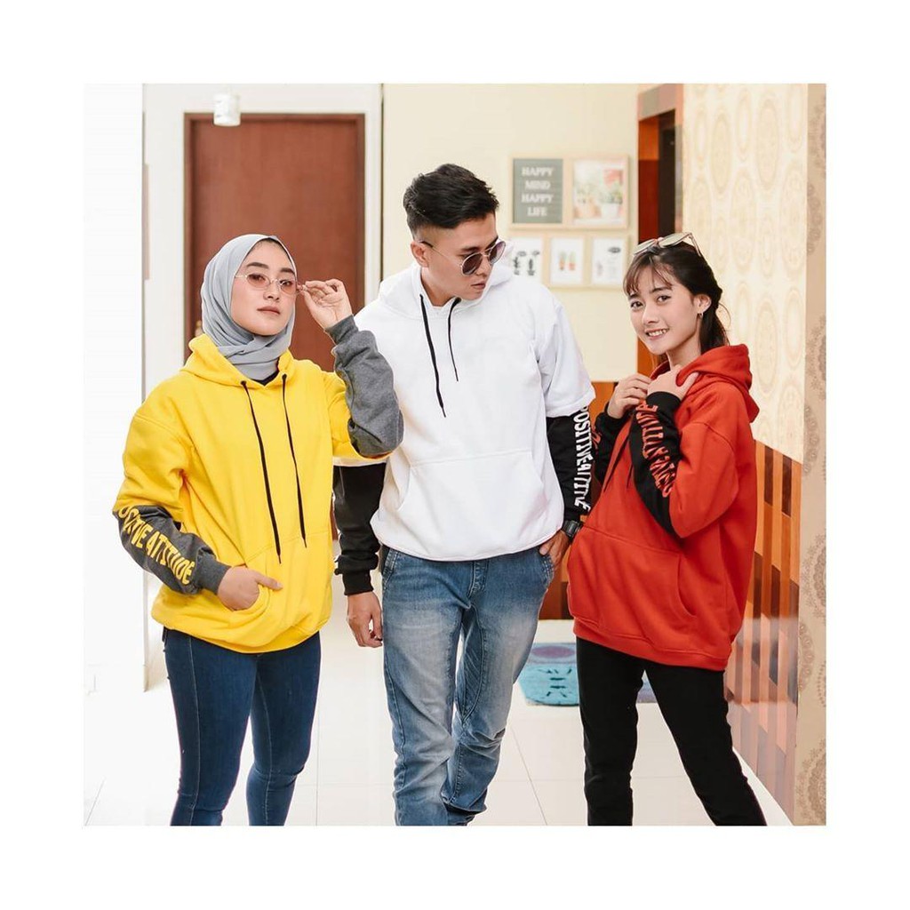 Nara Grosir - Positive Attitude l Pakaian pria dan wanita  l Jaket Hoodie Terbaru