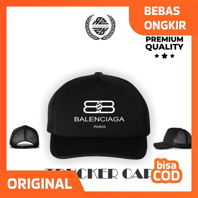 Topi Pria Jaring Distro Balenciagga - Topi Jaring Distro Pria Original Dewasa - Topi Jaring Trucker Hat