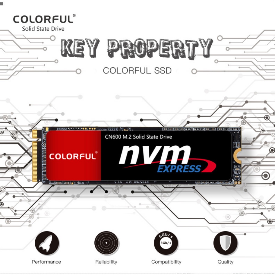 NVMe Colorful CN600 256GB - Garansi 3 Tahun M.2 3D Nand SSD M2 256 GB