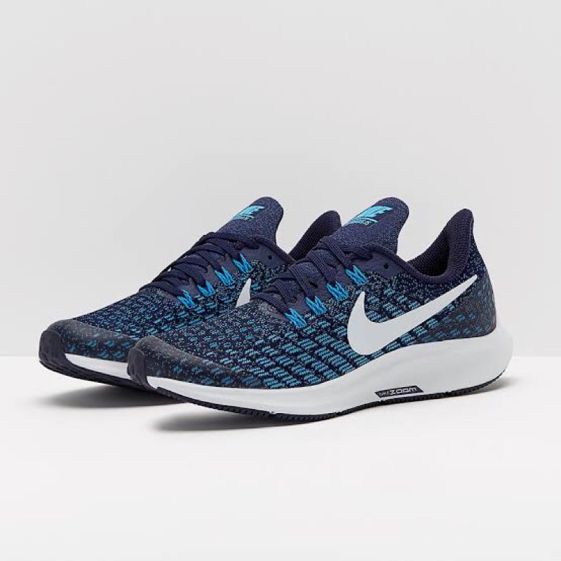 Sepatu Running [BIG SALE] - Nike Running Air Zoom Pegasus 35 Blackened Blue/Legon - Original 1000% B