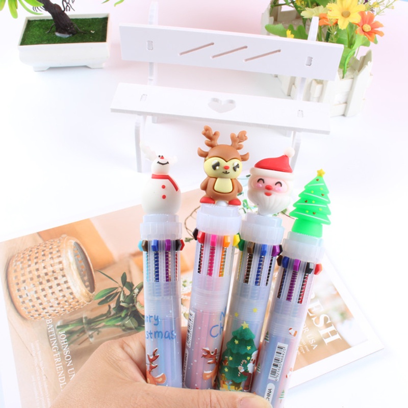 Zzz Pulpen Tekan 0.5mm Multi Warna Untuk Hadiah Natal Anak Pra Sekolah 5