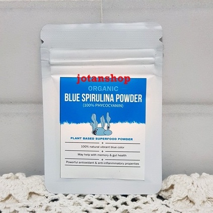 Blue Spirulina Powder 5gr 5 gr Fish pigmen bubuk biru pewarna vitamin ikan cichlid