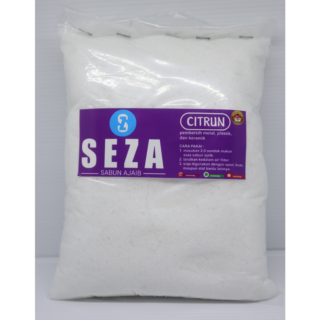 Citrun / Biang Citrun / Pembersih kerak / Pembersih Keramik/ Pembersih Metal / Pembersih Plastik / Pembersih Pakaian / SEZA CITRUN 1KG / sitrun / Extra acid / asam sitrus