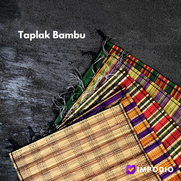 Taplak bambu IMPODIO / tatakan anyaman lidi / properti foto
