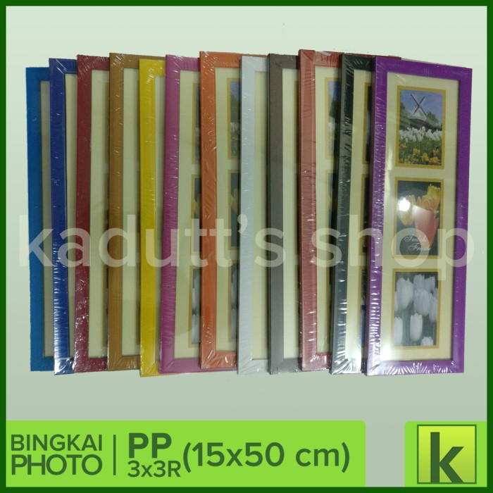 Bingkai / Pigura / Frame Foto PP Panjang / 4R isi 3 (15x50 cm)
