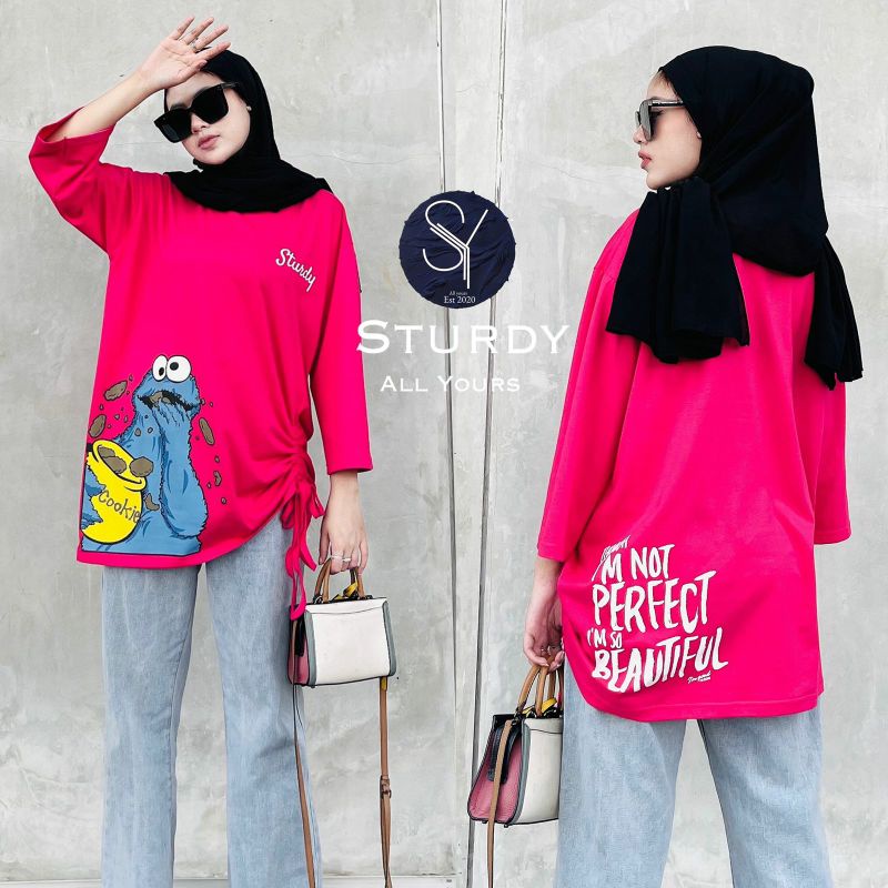 Kaos Sturdy Oversize Serut Depan