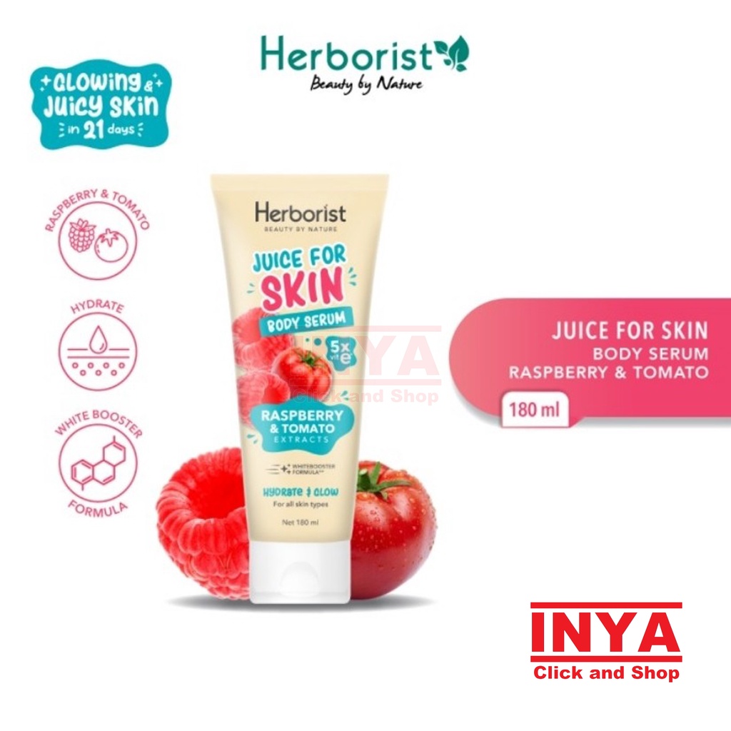 HERBORIST JUICE FOR SKIN BODY SERUM RASPBERRY &amp; TOMATO 180ml - Body Lotion