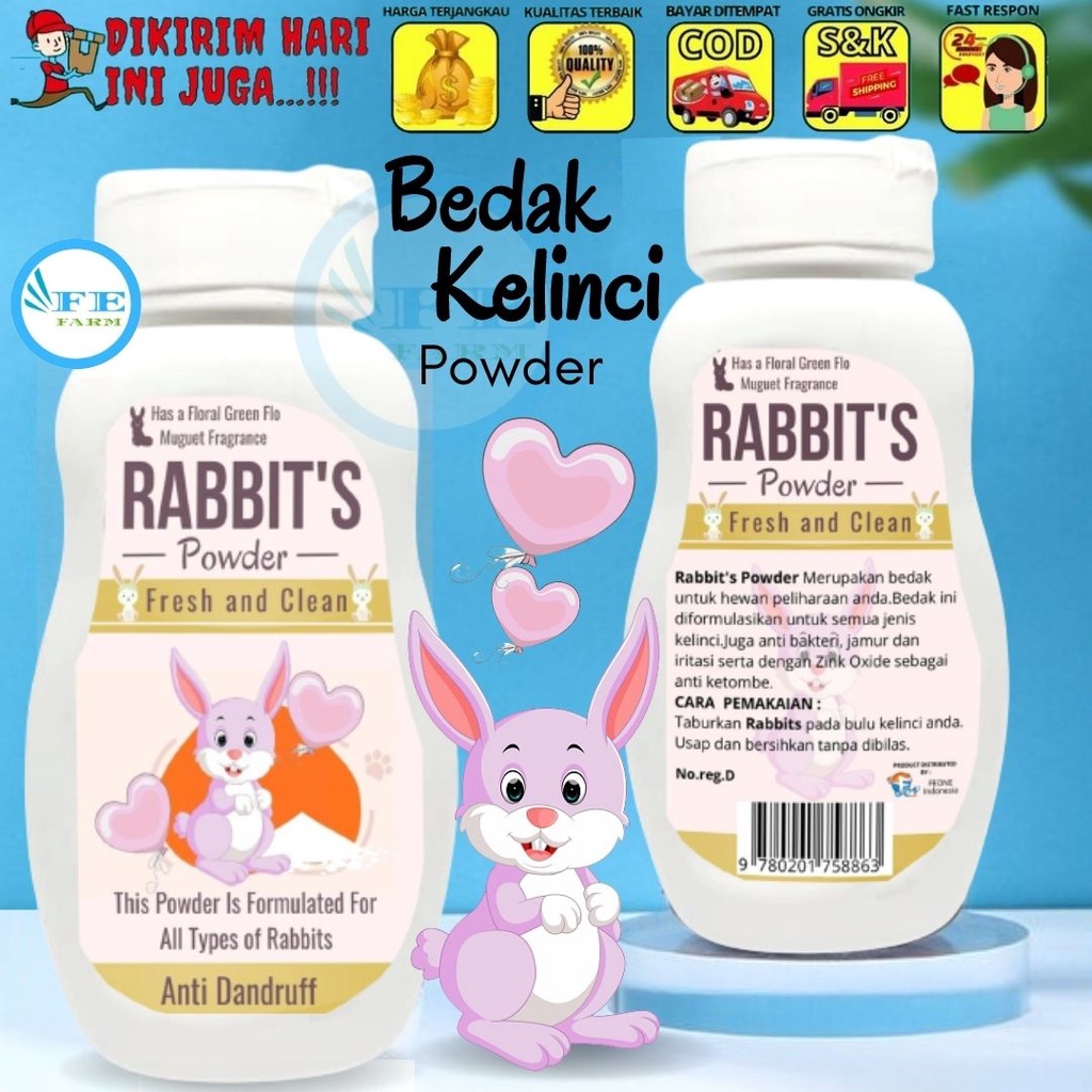 Bedak Kelinci Rabbit Powder Wangi Harum Raid All Powder FEFARM