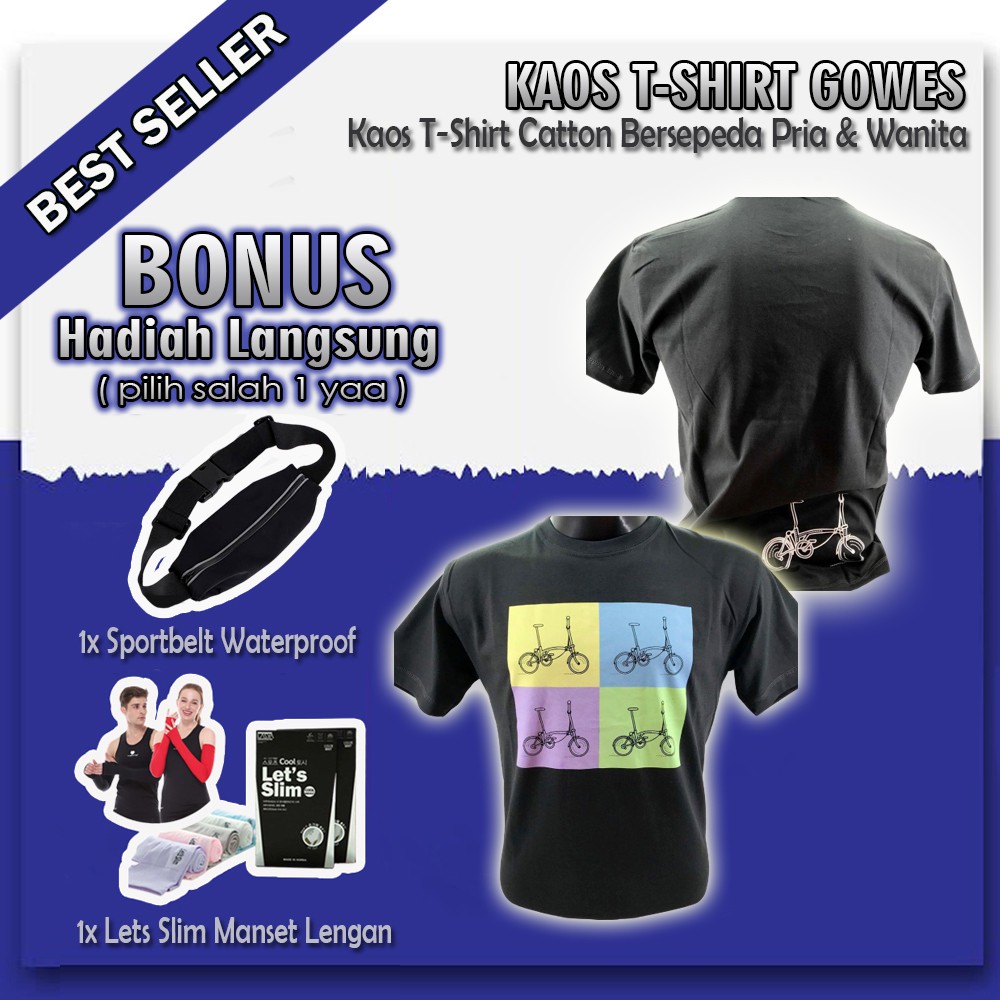 Kaos Tshirt Baju Sepeda Lipat Olahraga Bike T-Shirt