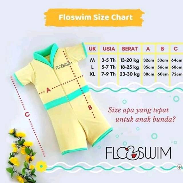 Floswim cuddle me / baju renang cuddle me / baju mengapung cuddle me