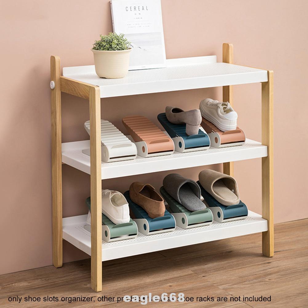 5pcs Sandals Home Bedroom Closet Slipper Pp Space Saving Shoe Slots Organizer Shopee Indonesia