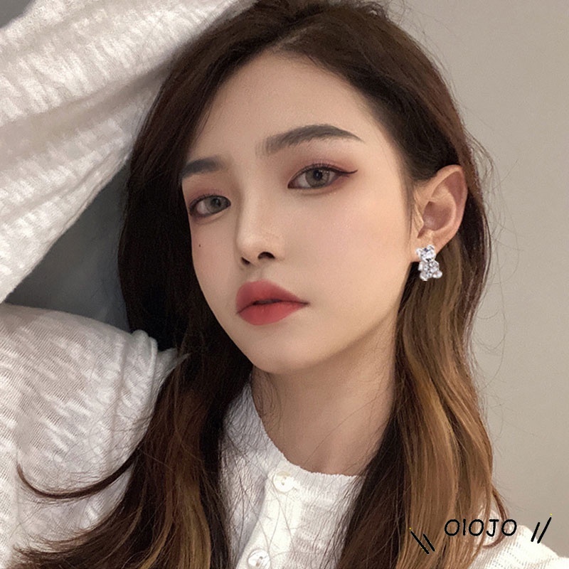 【COD】Fashion Hati Mutiara Kristal Stud Anting Pesona Zirkon Anting-Anting Perhiasan Untuk Wanita Hadiah