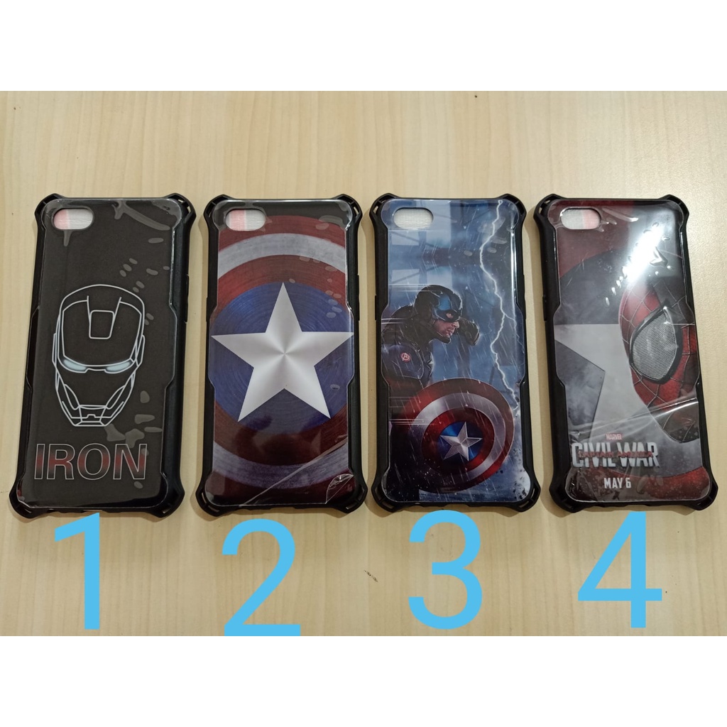 case anti crack super hero + Tg Oppo A1K / realme C2