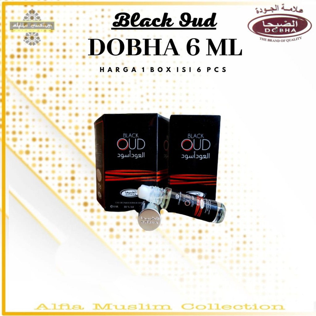 Parfum Dobha Black Oud 6 Ml 1 Bok Isi 6 Pcs