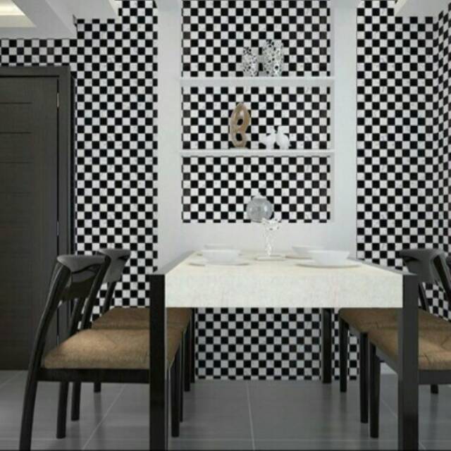 10Meters Wallpaper Catur Black N White