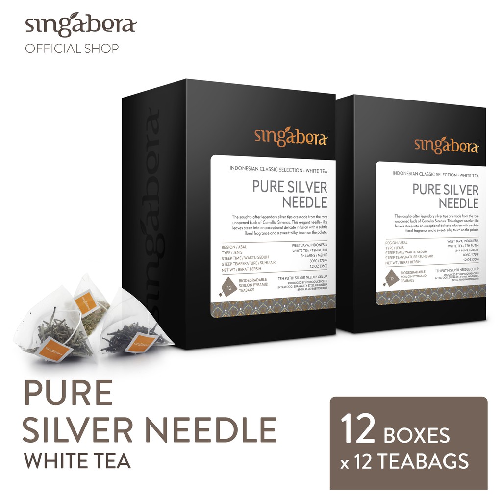 

Singabera Pure Silver Needle - White Tea - 12 box @ 12 teabags (1 karton berisi 12 box)