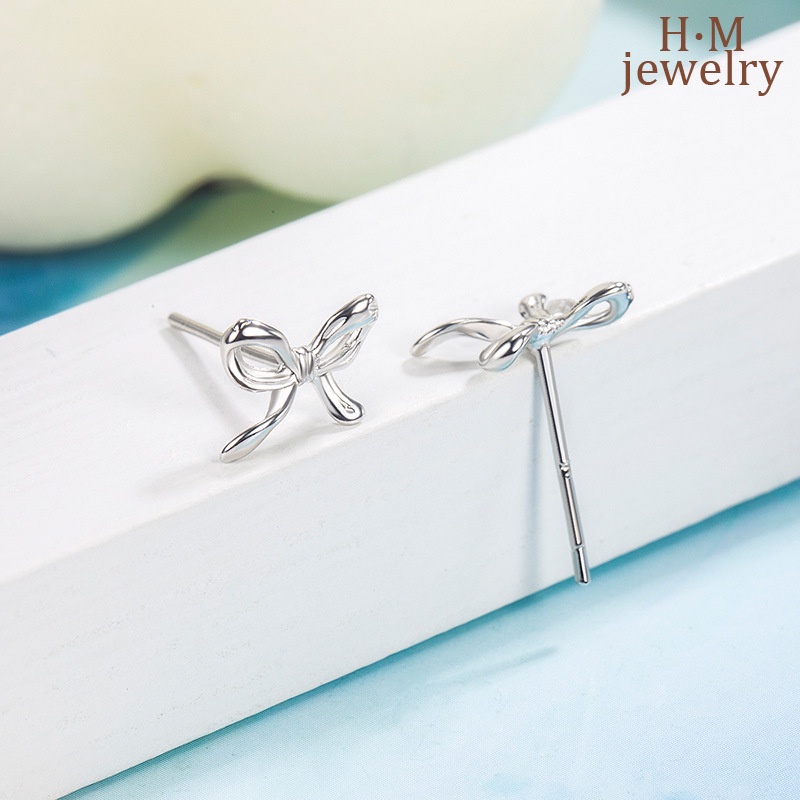 Anting Tusuk Sterling Silver 925 Desain Pita Kecil Untuk Wanita