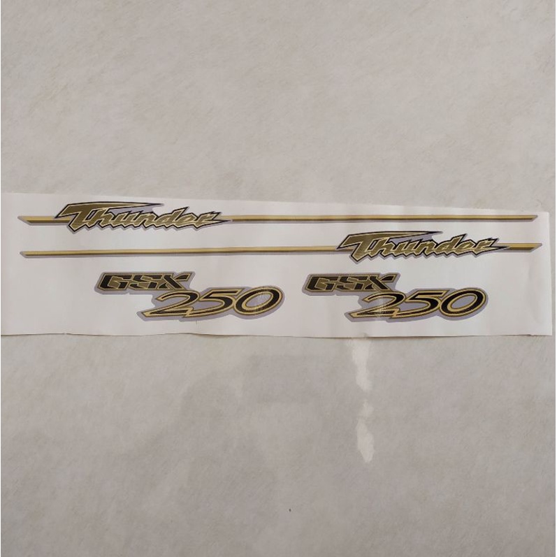 stiker gsx 250 stiker thunder body belakang thunder 250 silver