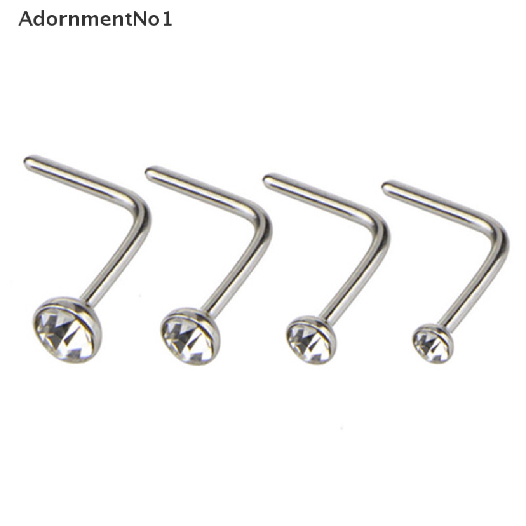 (AdornmentNo1) 22pcs / Set Cincin Tindik Hidung Bahan Stainless Steel