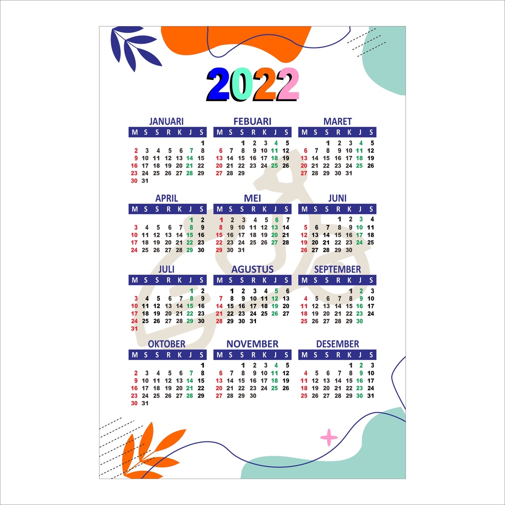 

Kalender 2022 | Custom | Dinding | Murah Free Desain | Ukuran A3+