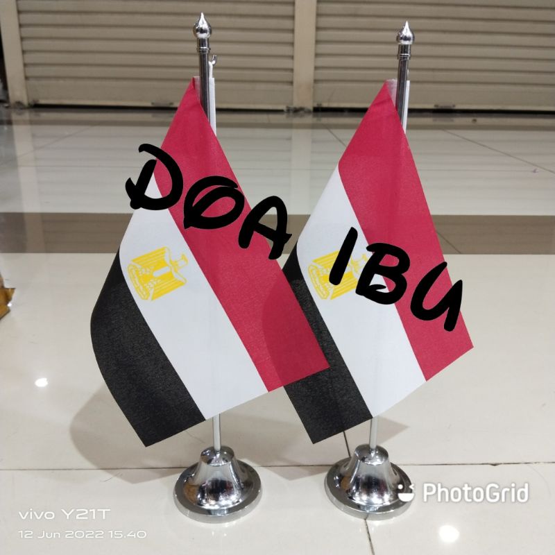 

best seller tiang stenlis meja+bendera MESIR ready stock