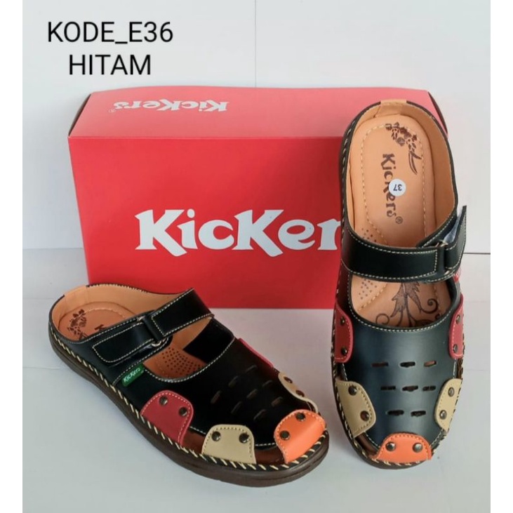 SANDAL SEPATU KICKERS SLOP WANITA NYANTAI