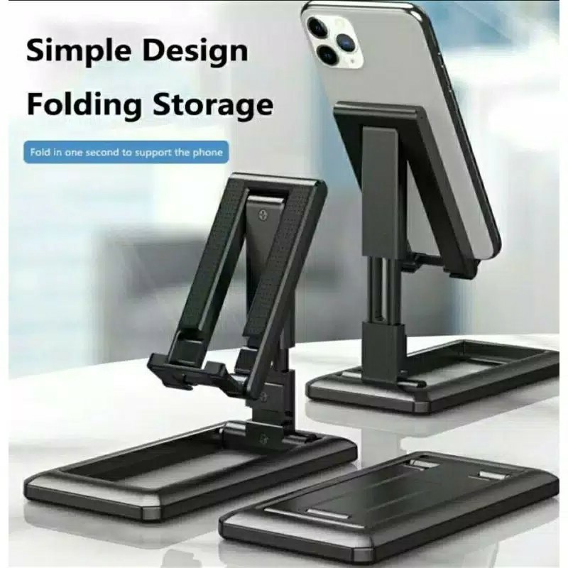 Holder Hp Meja HD28 Folding Desktop Table Stand Dudukan HP Lipat