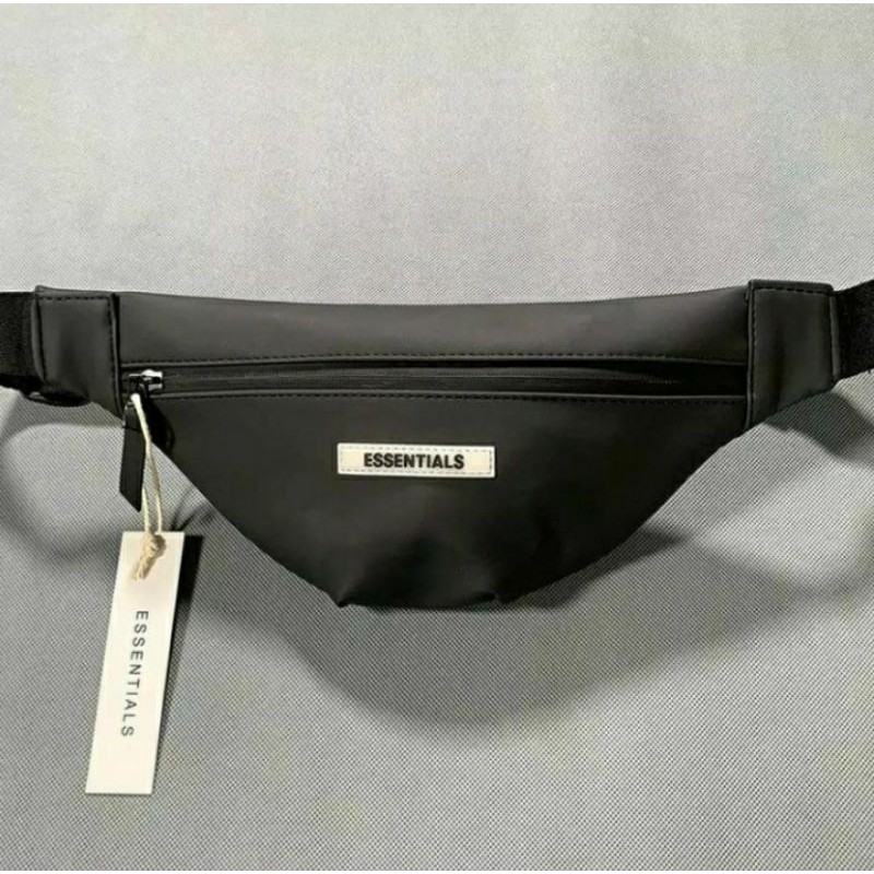 Waistbag fear of god Essentials Import Mirror Ori tas pinggang pria - Hitam, cream