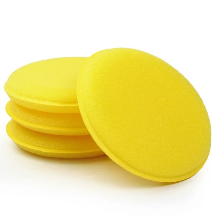 Busa Poles Waxing Polish Pad Flat Sponge Applicator Rata Mobil Motor