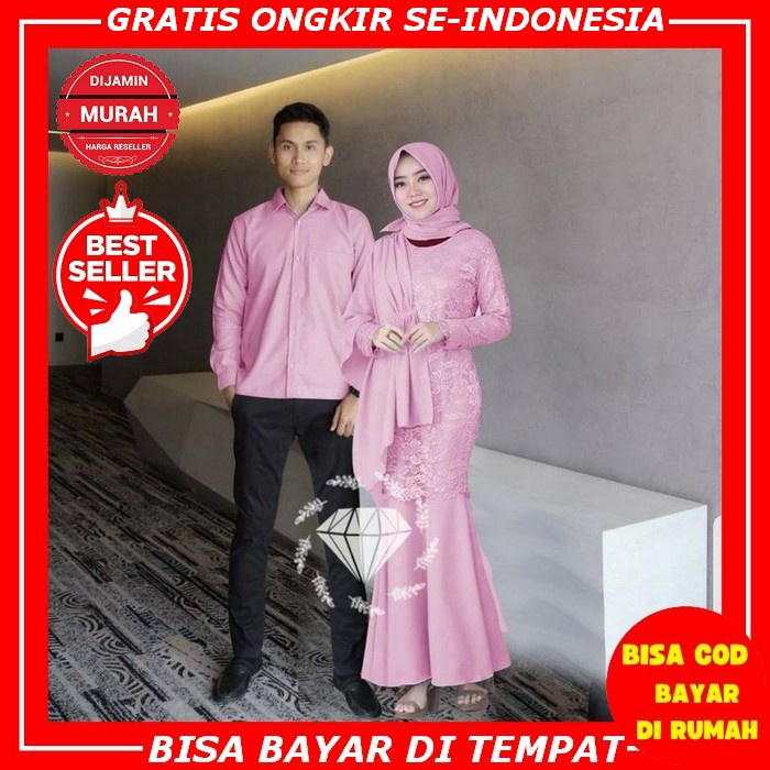 Baju Gamis Couplean Samaan Kekinian Terbaru 2021 Dress Muslim Remaja Model Pesta Kondangan Kekinian 