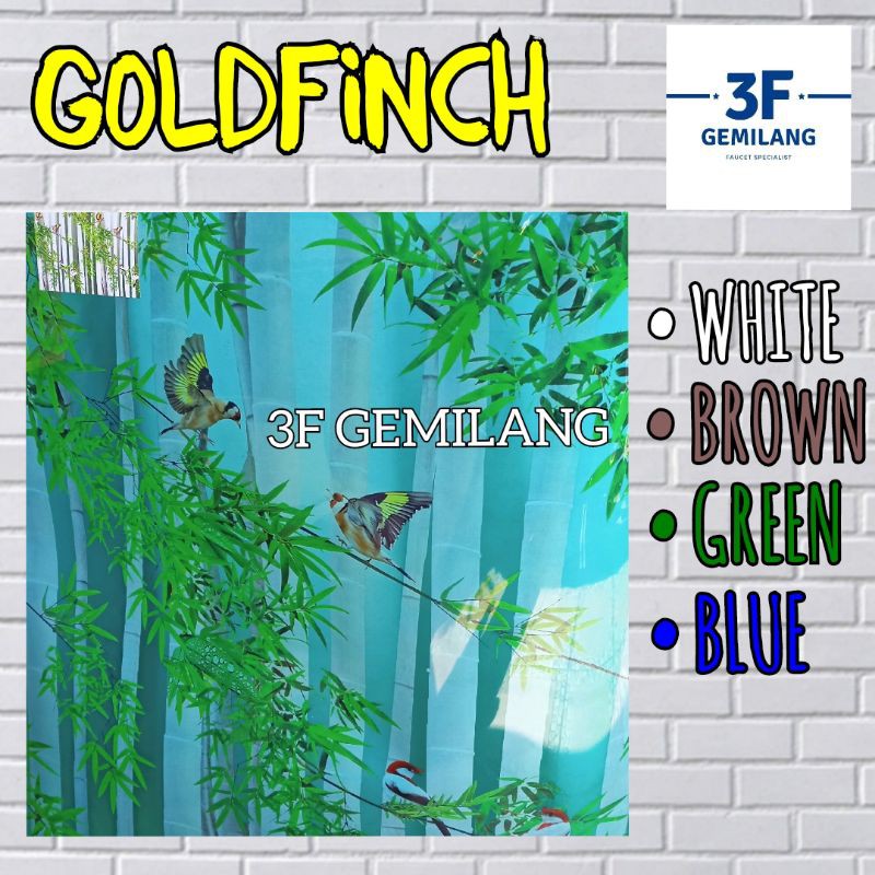 Fiber Plastik Penutup Pagar 60 Polos Motif GOLDFINCH Meteran