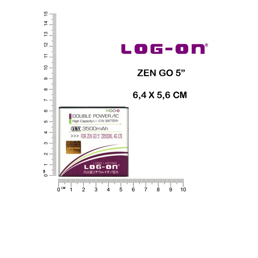 BATERAI ASUS ZENFONE GO 5" 4G LTE - ZB500KL - X00AD - LOG ON DOUBLE POWER BATRE