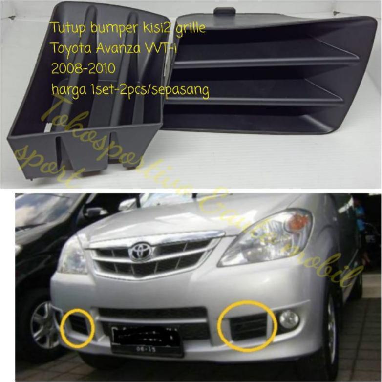 Tutup Lubang Bumper Depan Kisi Kisi Bawah Avanza Xenia Vvt-I 2008-2010 Tutup Bumper Sebelah Foglamp