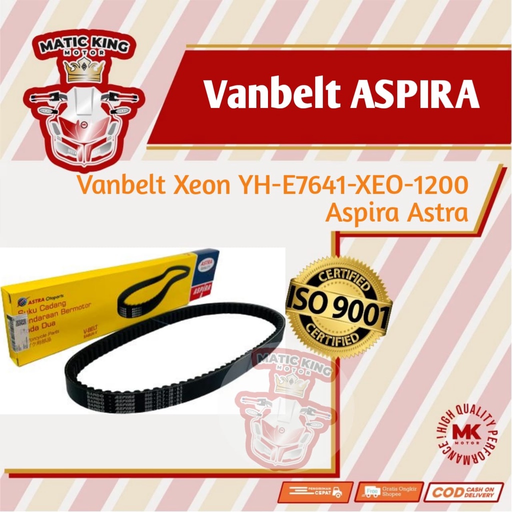 Vanbelt V belt Fanbelt Yamaha XEON RC 125 Aspira Astra Otoparts YH-E7641-XEO-1200