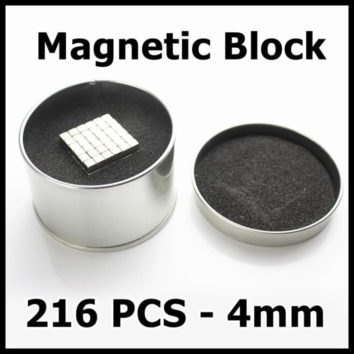 Magnet Neodymium Buckycubes Magnetic Block Toys 216 PCS 4mm Silver