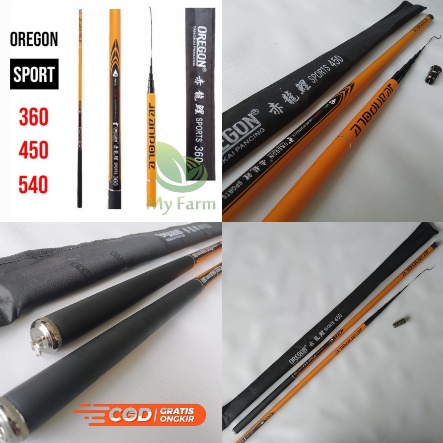 Joran Tegek Oregon Sport 360 450 540 630 Ruas Panjang Atau Alat Tangkai Pancing Carbon Action Medium