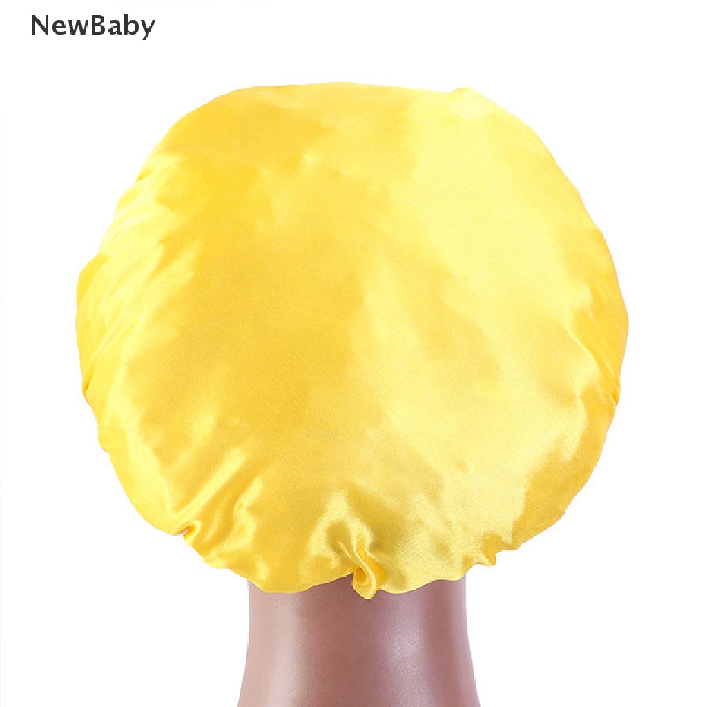 Topi Bonnet Bayi Bahan Satin Warna Polos Untuk Tidur