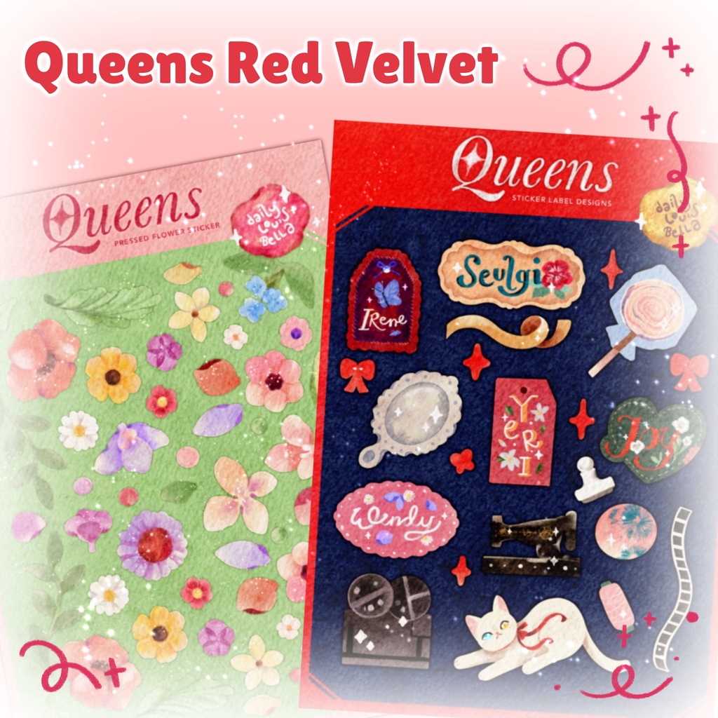 

Red Velvet Queens Inspired Deco Sticker (Kiss Cut Glitter)