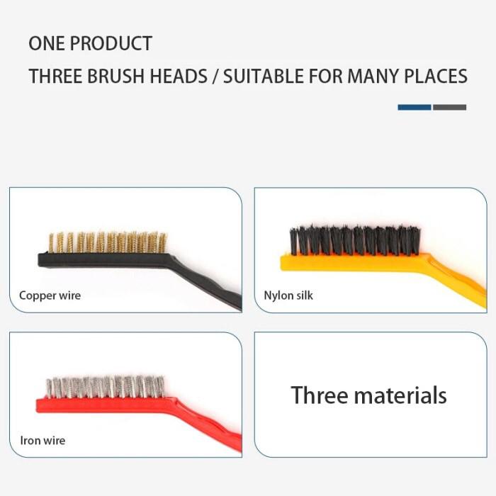 Sikat Kawat 3in1 Sikat Pembersih 1 set Isi 3Pcs Wire Brush