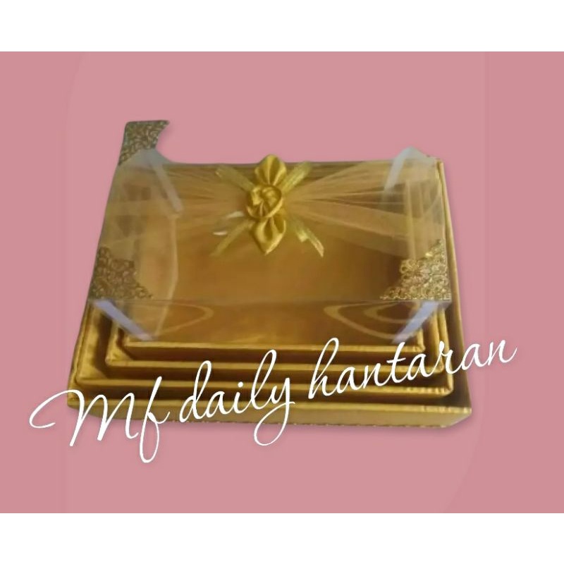 Jual Kotak Hantaran Seserahan Tutup Mika Model Tile Pernikahan Uang Mahar Make Up Kado Lamaran 9004