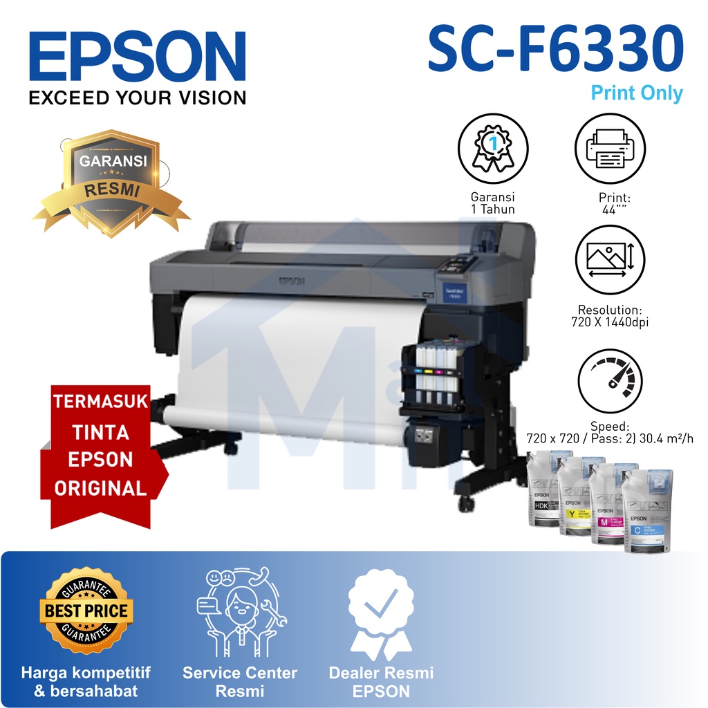 PRINTER EPSON SUBLIMASI SURECOLOR SC-F6330 SC F6330 44INCI BAJU MUG