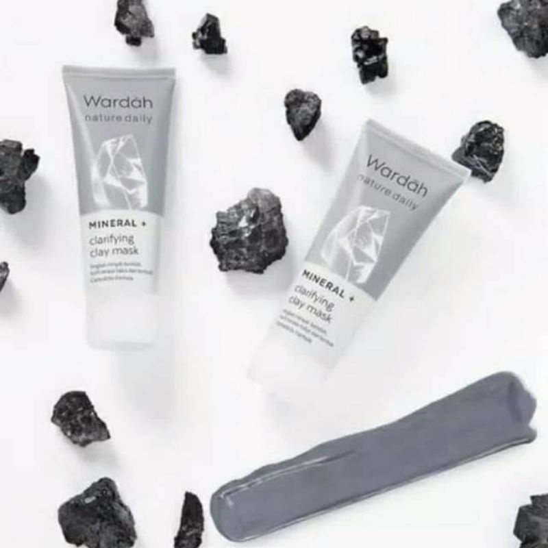 Wardah Nature Daily Mineral+ Clarifying Clay Mask 60 m/Masker Wajahl