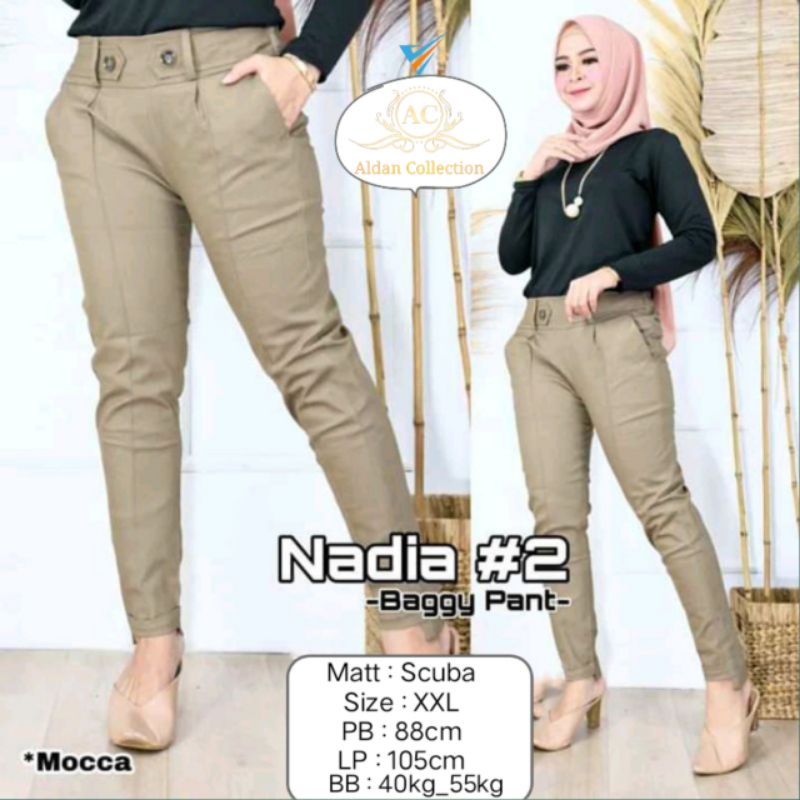 Celana Scuba Nadia / Celana Scuba Wanita / Celana Wanita / Scuba Wanita / Celana Panjang Wanita / Celana Baggy Pants Wanita / Baggy Pants Wanita