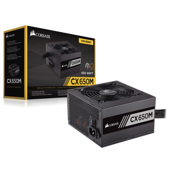 Corsair CXM Series CX650M PSU ATX Power Supply Gaming 650W 650 watt