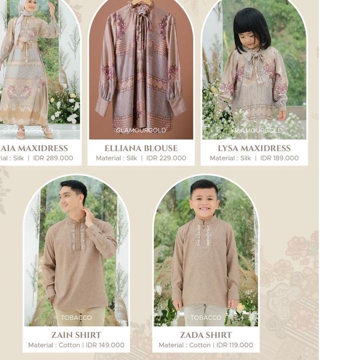 ✾ Mayoutfit Zatif Family Set Glamourgold | Sarimbit Lebaran Gamis Koko ➱