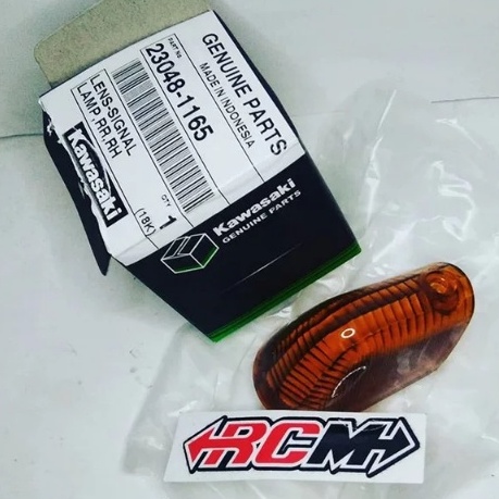 MIKA KACA LENSA LAMPU RITING SEN SEIN BELAKANG KIRI ATAU KANAN KAZE KUNING GELAP ORIGINAL KAWASAKI 23048-1164 23048-1165