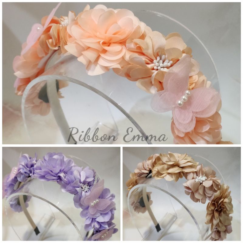 Bando Bunga Mahkota Bunga Flower Crown Bandana Bayi Bunga Headband Bunga